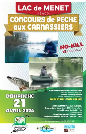 LA MENETOISE Concours de pêche aux carnassiers Dimanche 21 avril 2024
